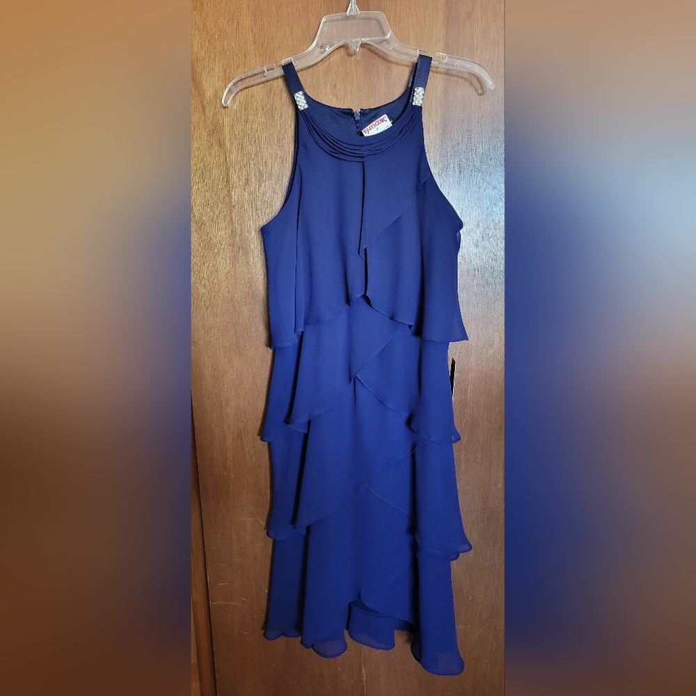Chiffon Ruffle Tiered Cocktail Dress